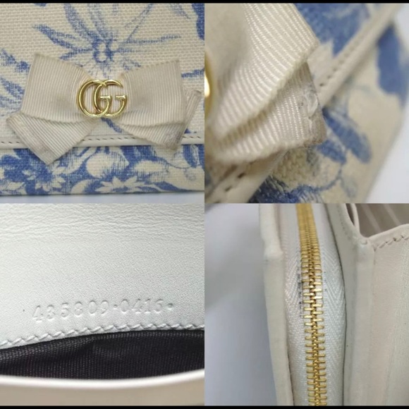 Gucci canvas ribbon Marmont wallet on chain - Picture 14 of 16